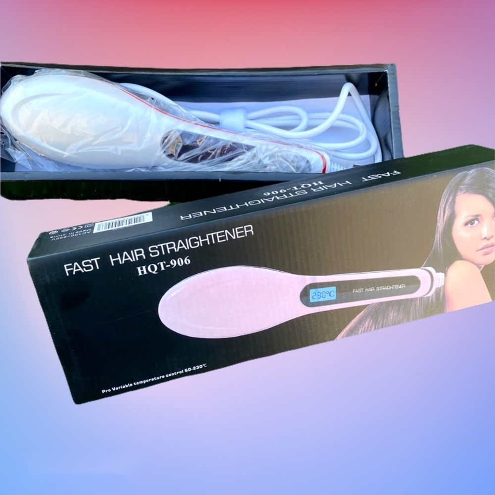 New White Fast Hair Straightening Brush